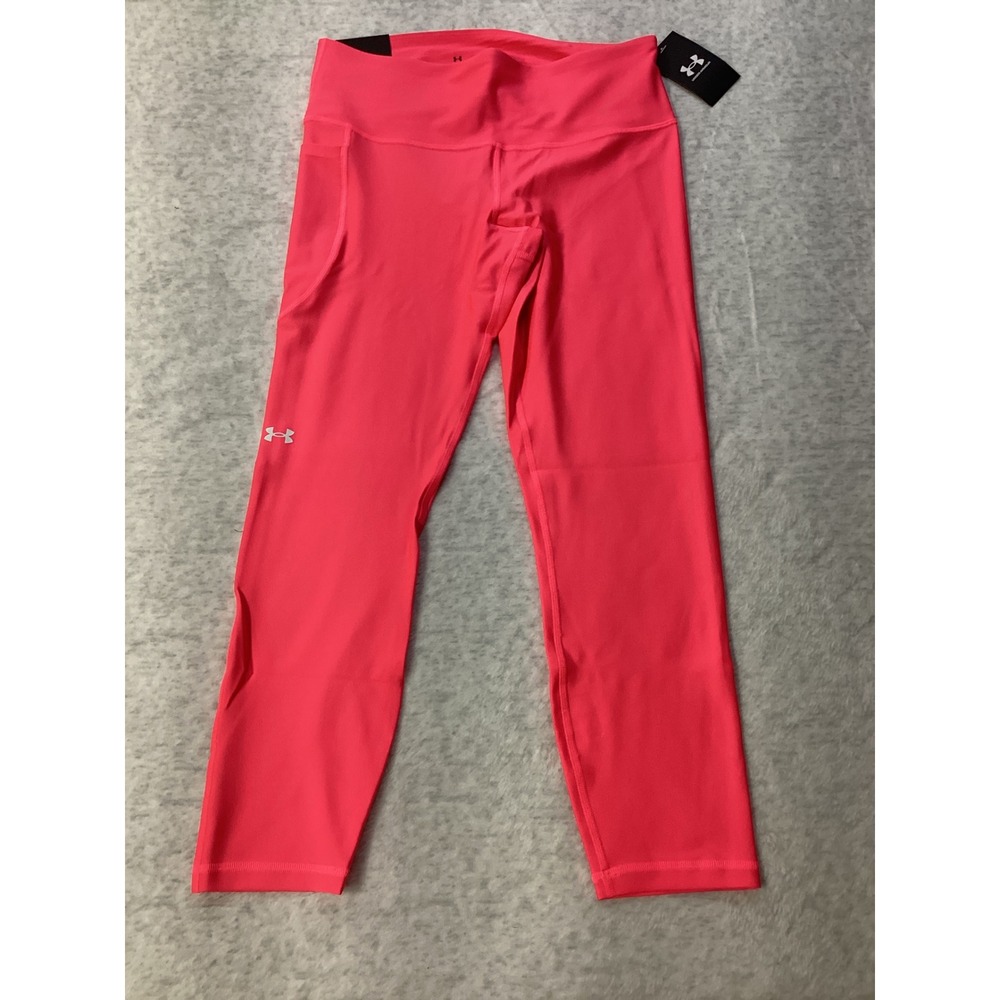 Under Armour Womens‎ Armour Hi Ankle Leg Compression High Rise Pink Leggings LG